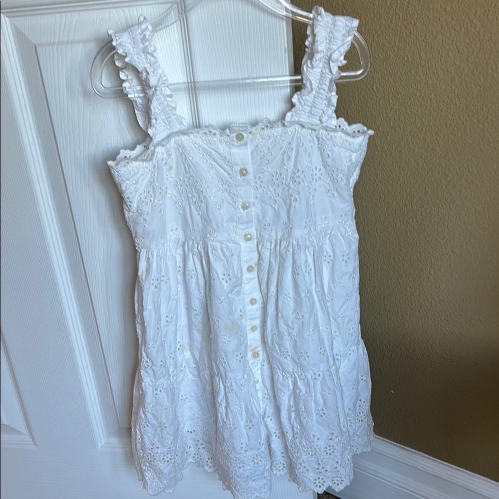 Gap x Doen White Eyelet Button-Down Dress